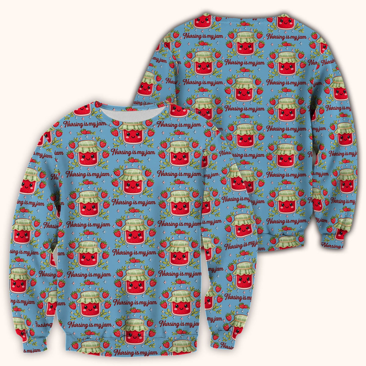Strawberry Jam Nurse Scrub Top