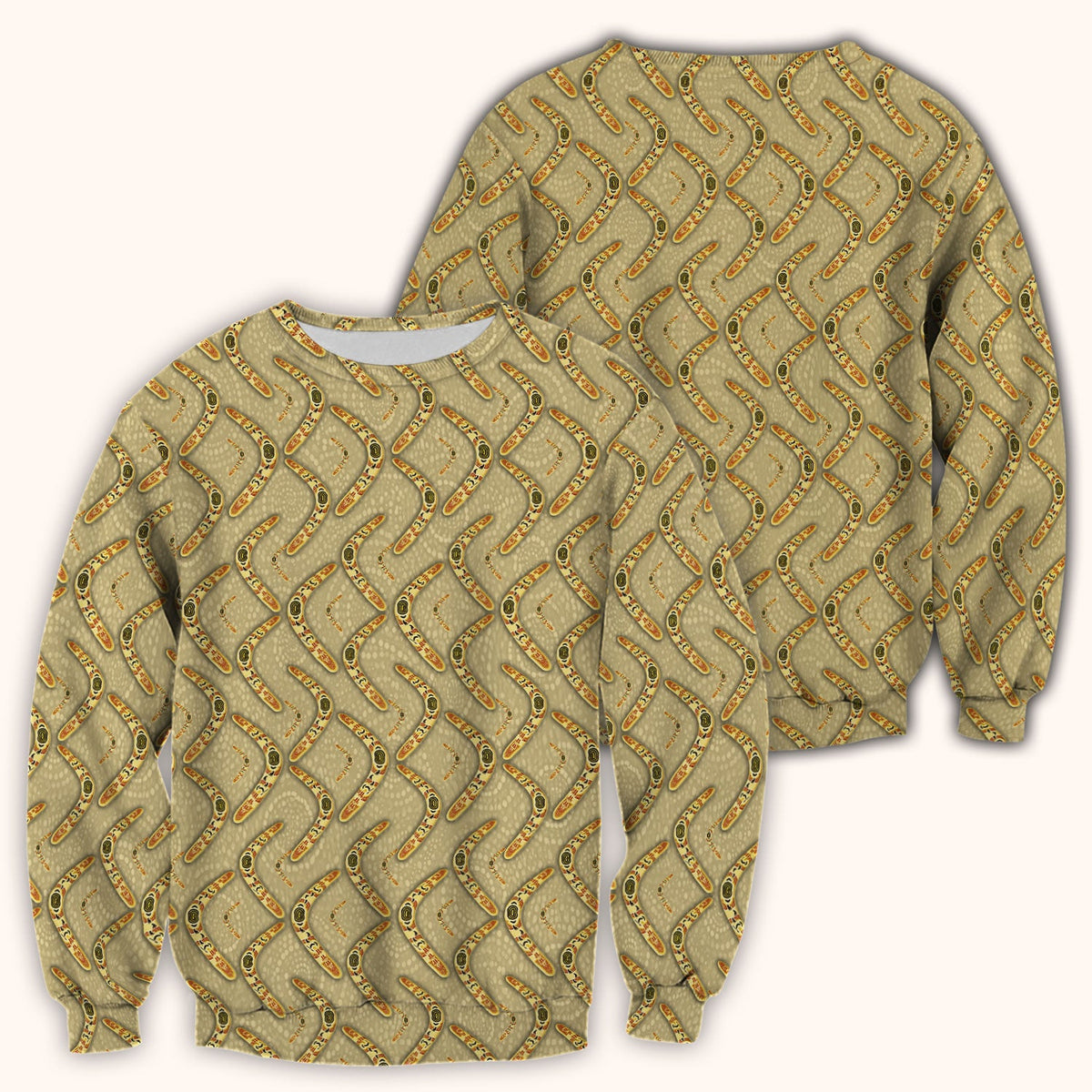 Aboriginal Boomerang Nurse Scrub Top