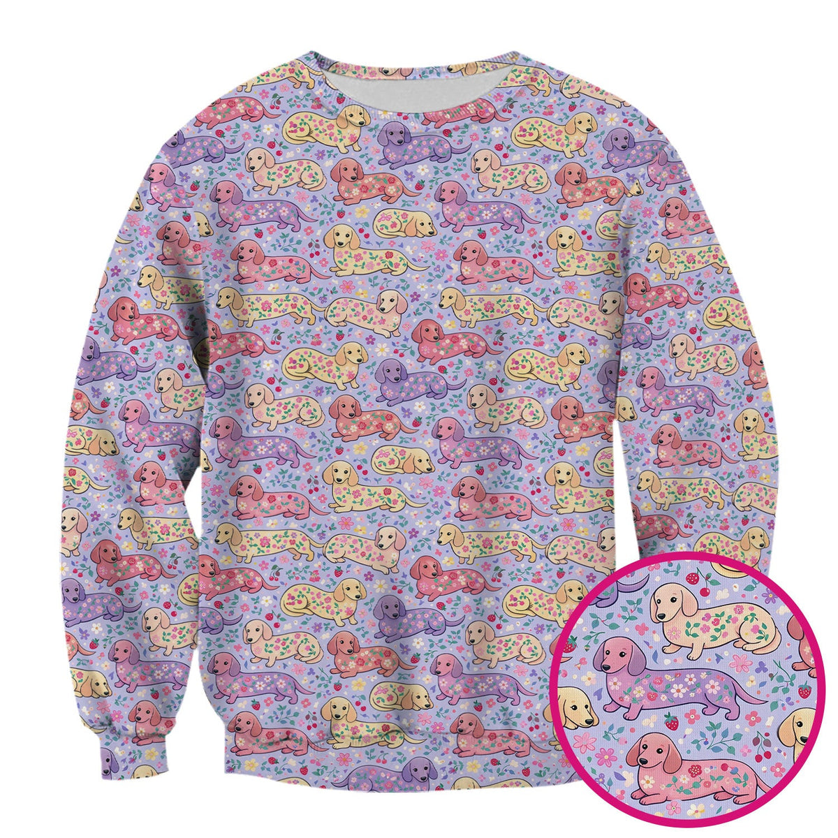 Dachshund Floral Nurse Scrub Top