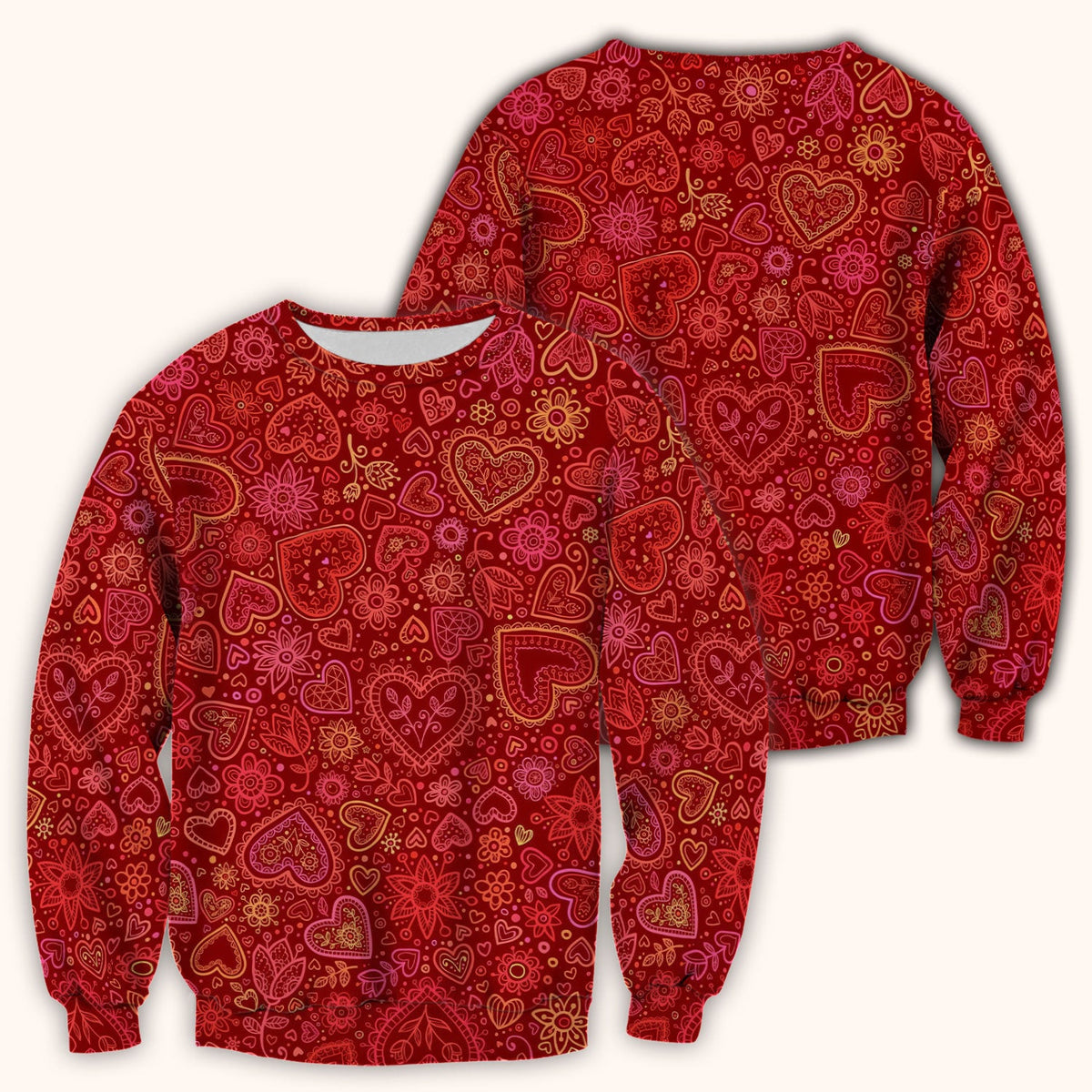 Valentine Heart Nurse Scrub Top, Cute Nursing Pattern Shirt, Breathable Fabrics Nursing Uniform