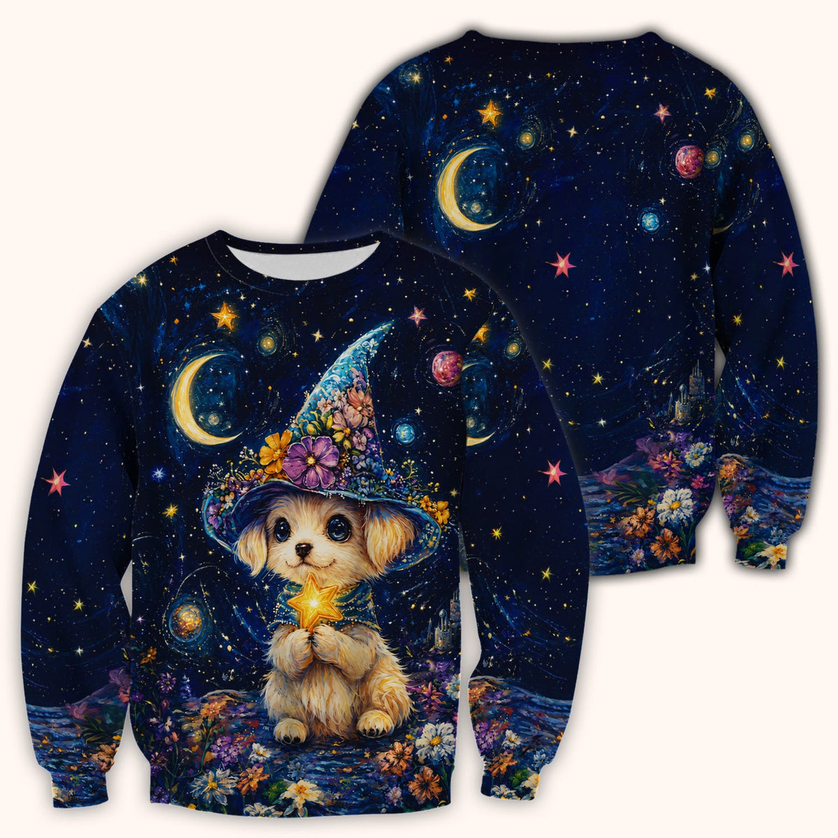 Puppy Wizard Nurse Scrub Top
