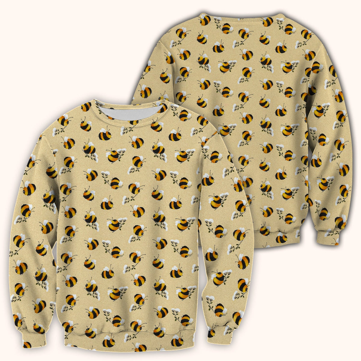 Cute Bumble Bee Blossom Nurse Scrub Top