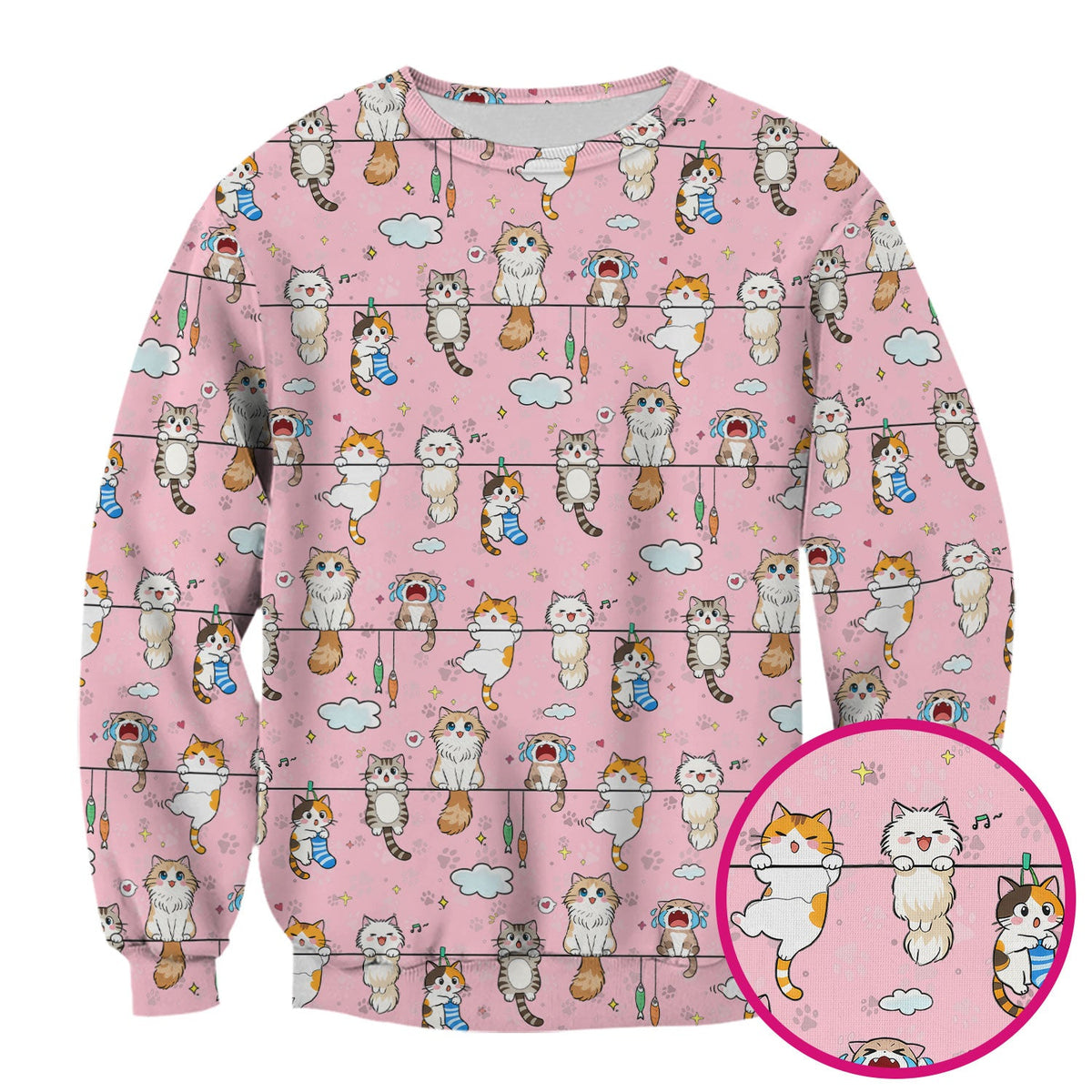 Cats With Cute Expressions Nurse Scrub Top