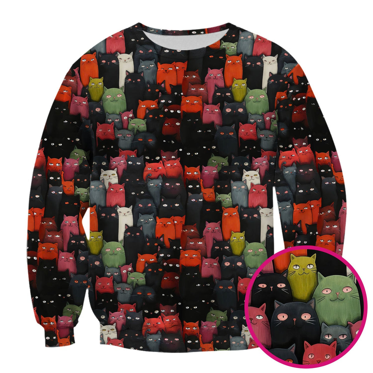Artistic Cat Nurse Scrub Top