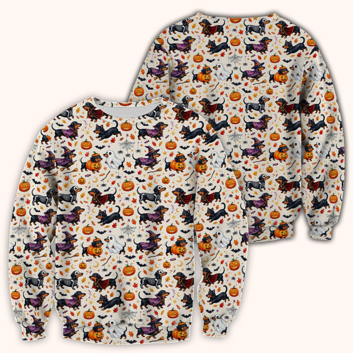 Halloween Dachshund Costume Nurse Scrub Top