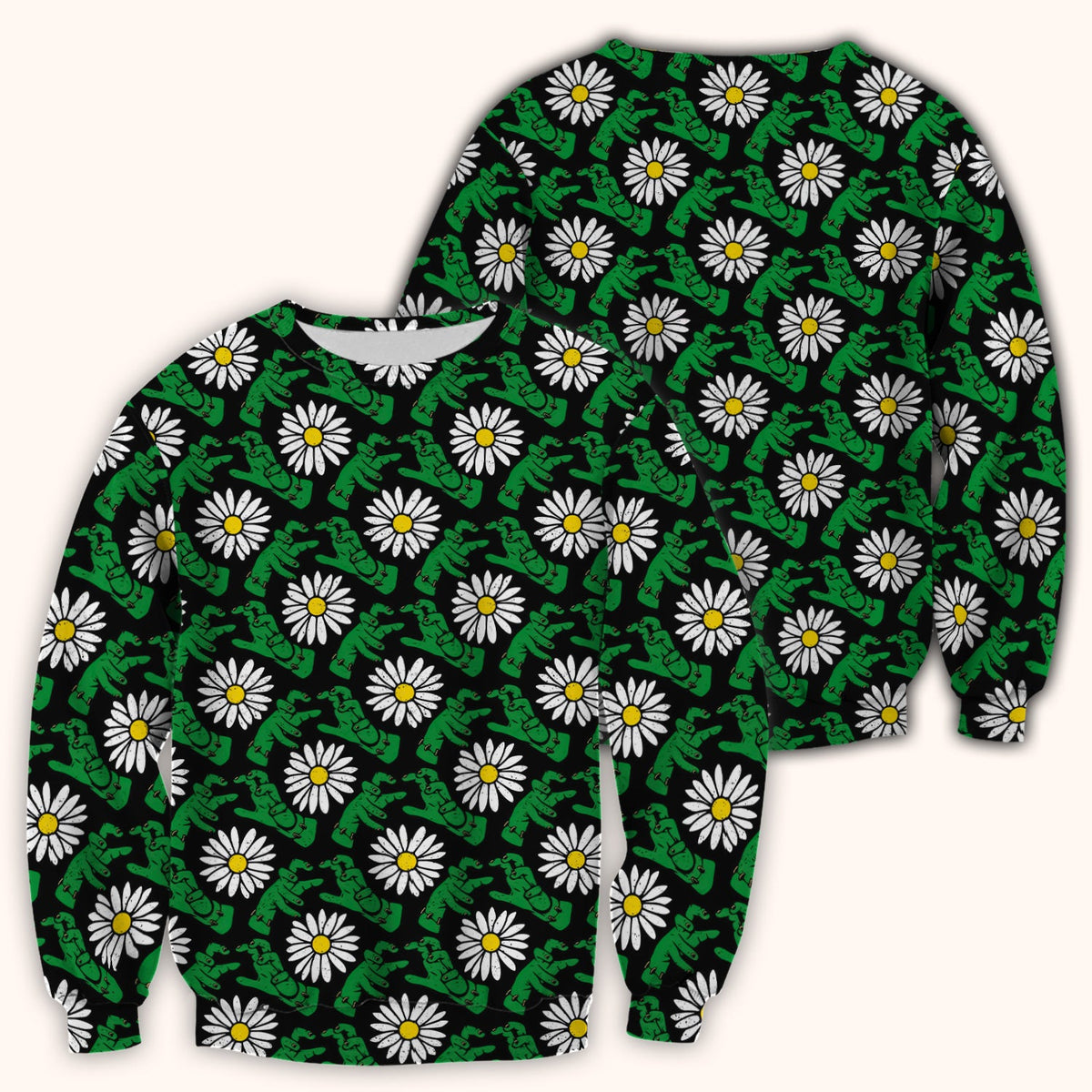 Monster Daisies Nurse Scrub Top - Halloween Gift