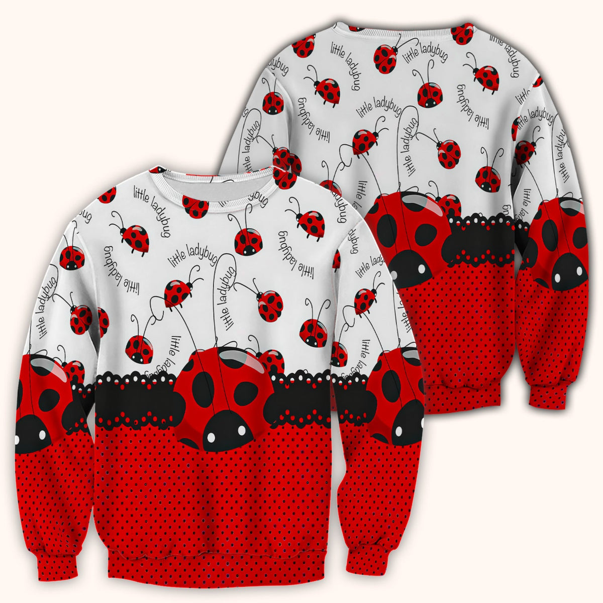Little Ladybug Polka Dot Nurse Scrub Top