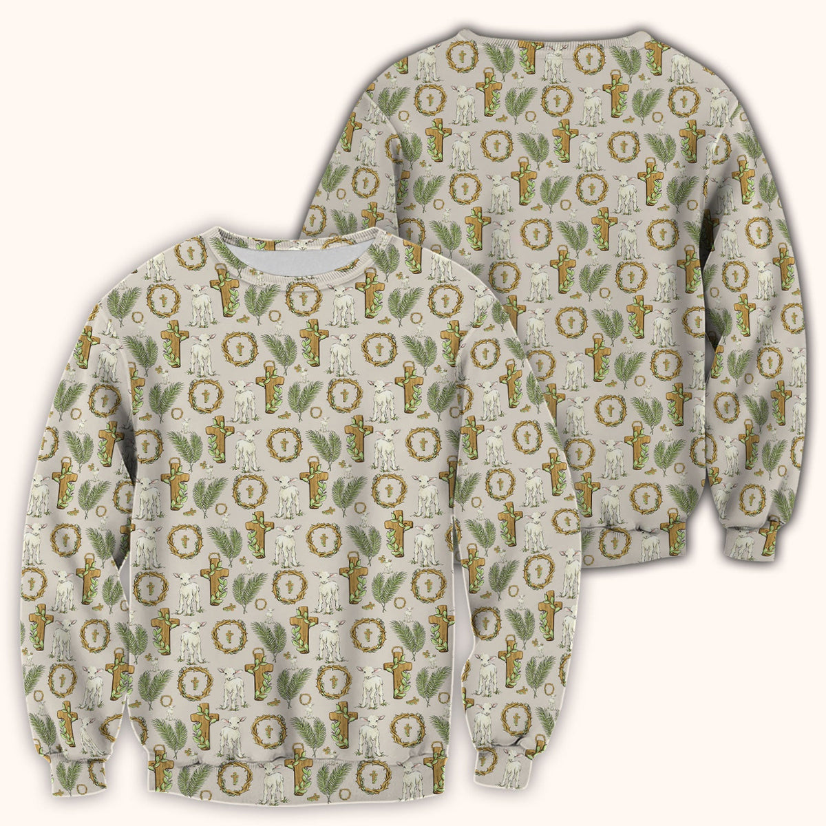 Faith Lamb Cross Nurse Scrub Top