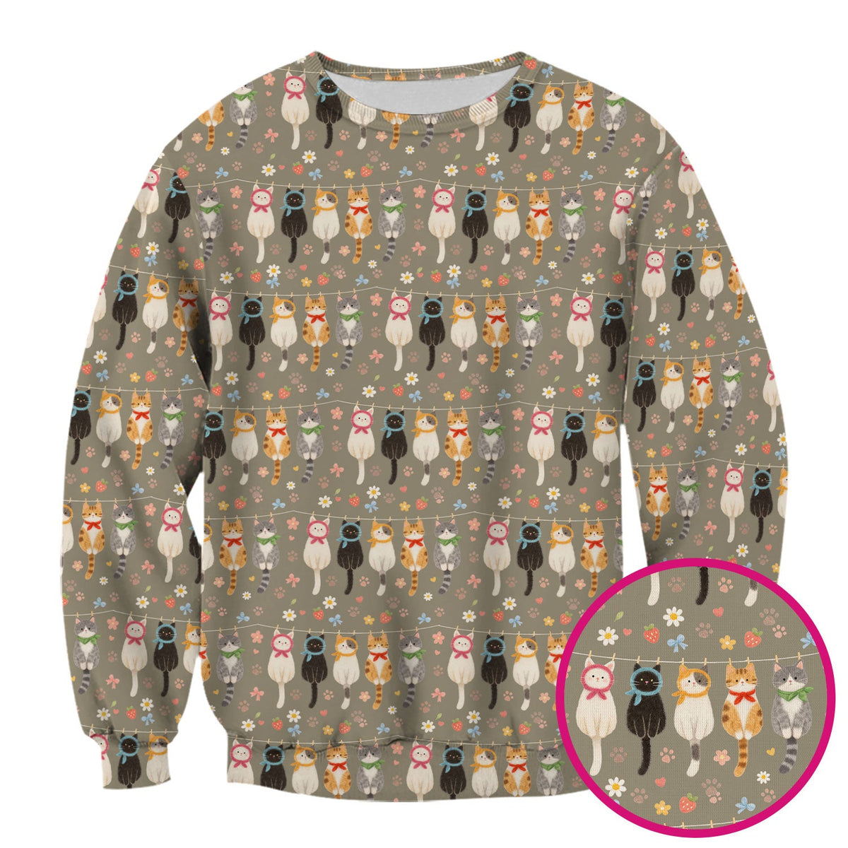 Cat Clothesline Nurse Scrub Top