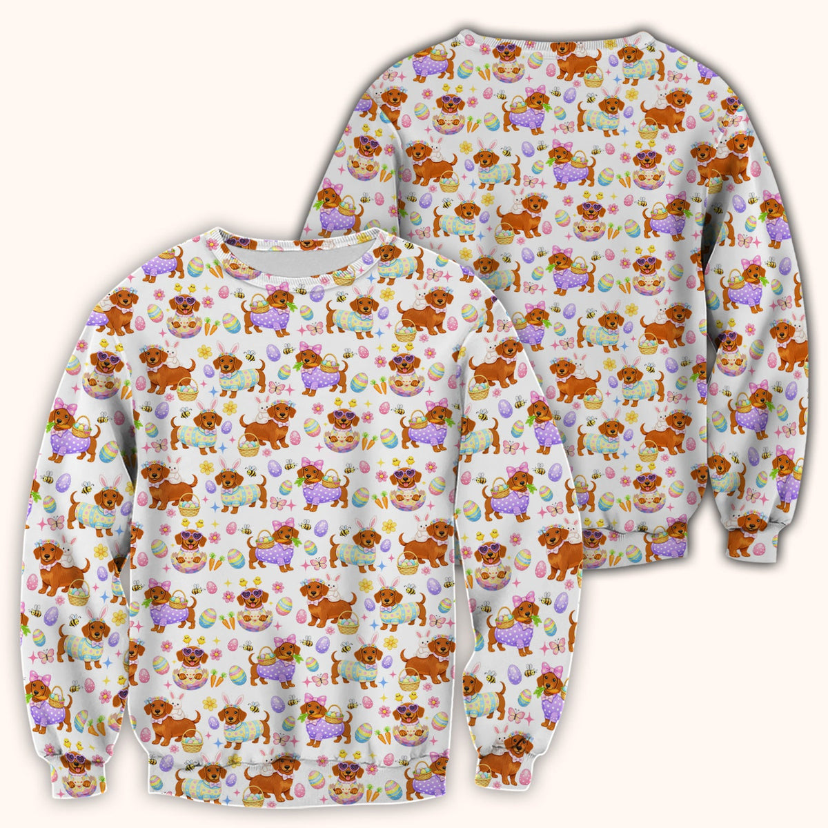 Easter Dachshund Nurse Scrub Top