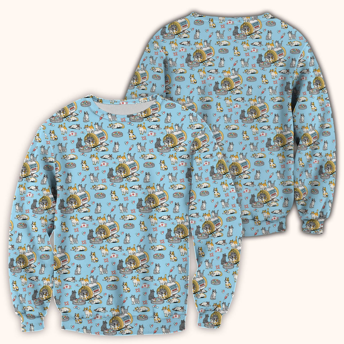 Cat Serotonin Booster Nurse Scrub Top