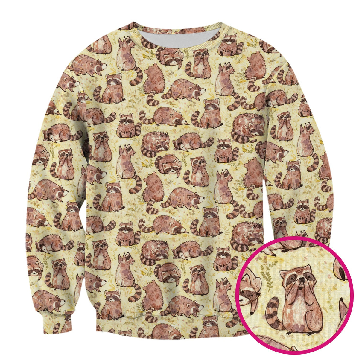 Raccoon Woodland Nurse Scrub Top