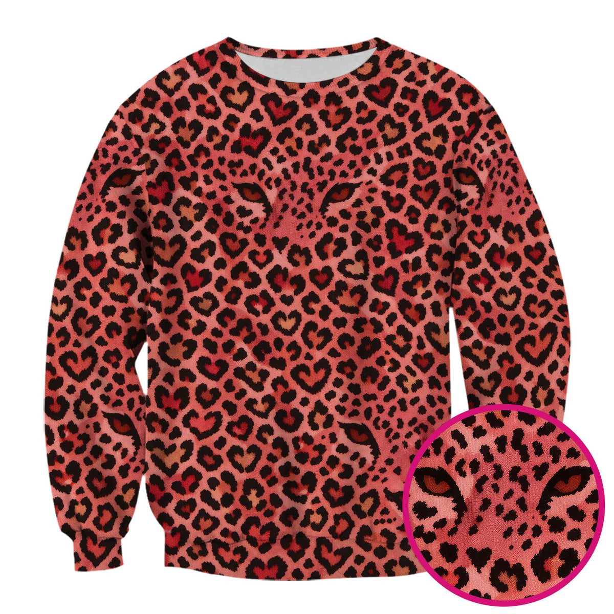 Leopard Pink Nurse Scrub Top - Valentines Day Gift