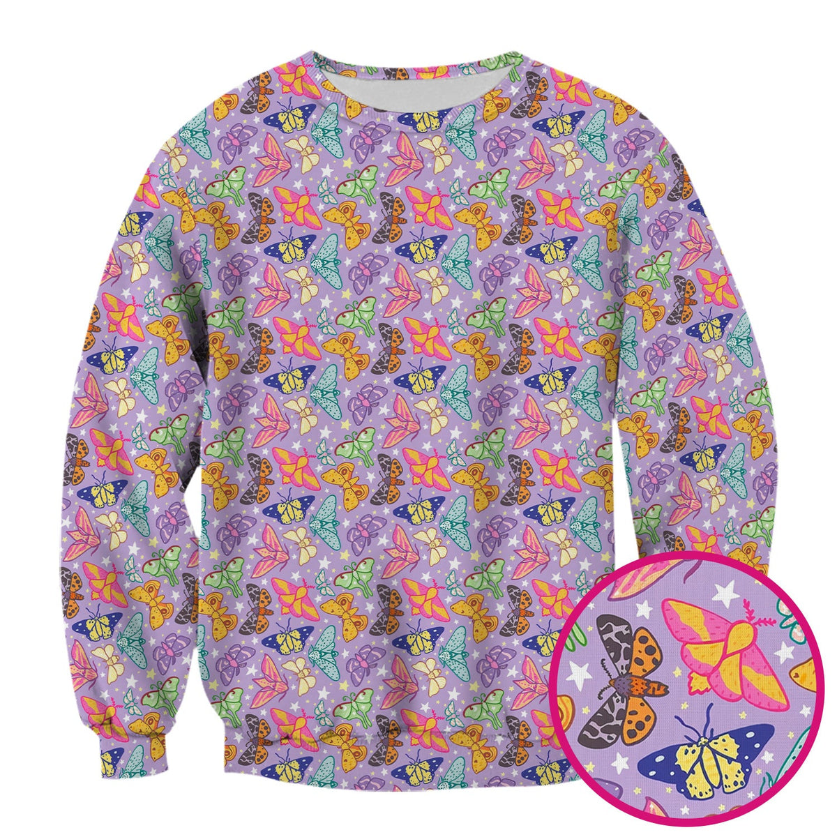 Colorful Butterfly Moth Garden Nurse Scrub Top
