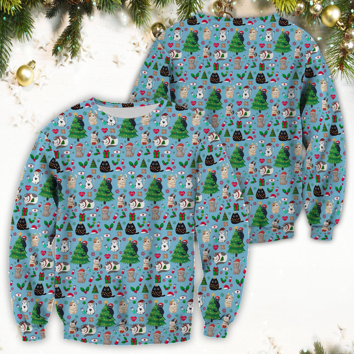 Christmas Pet Nurse Scrub Top