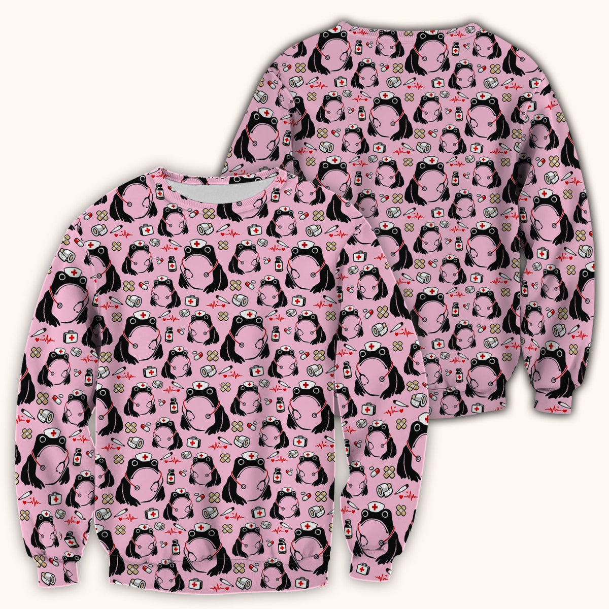 Frog Medical Nurse Scrub Top