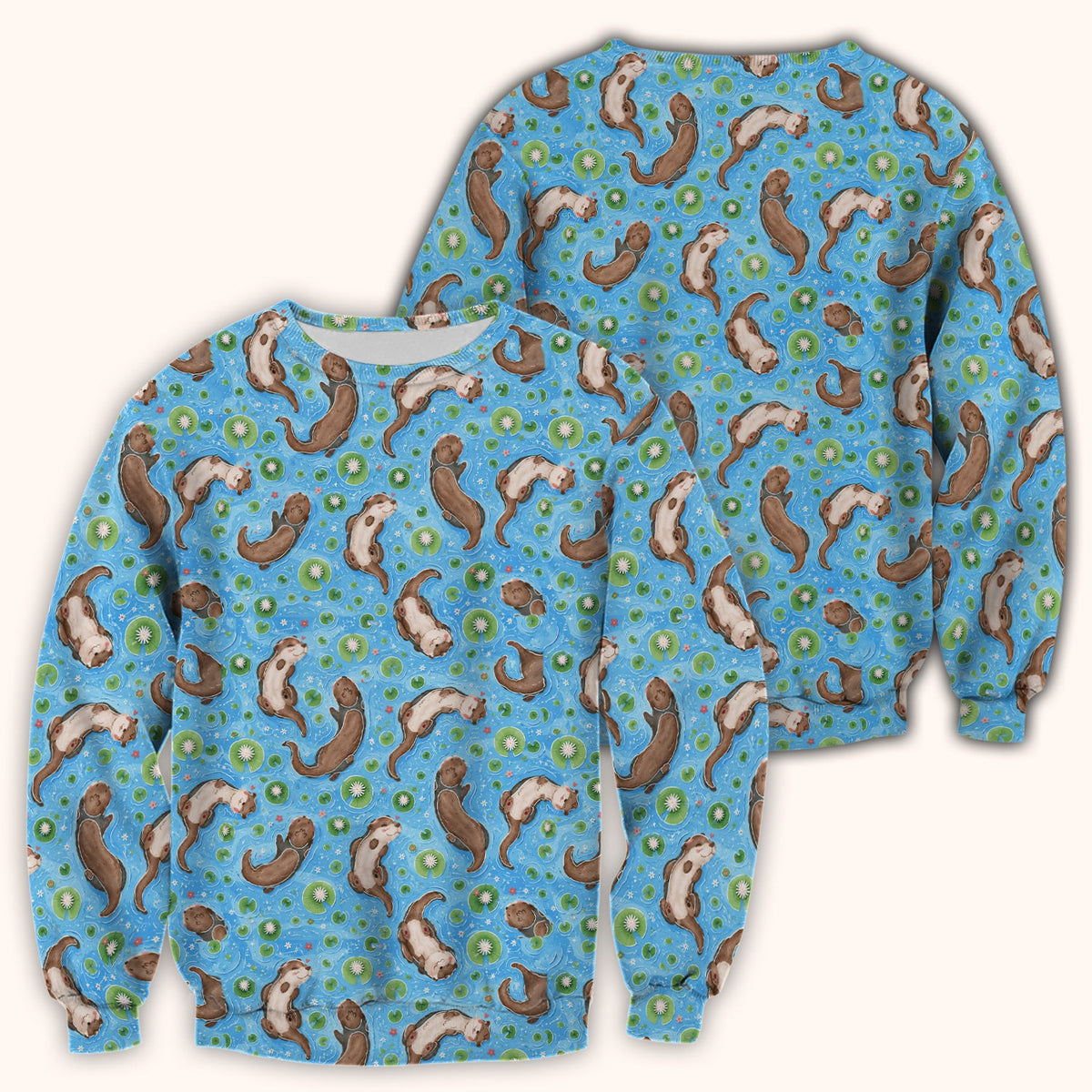 Otter Lily Pond Nurse Scrub Top