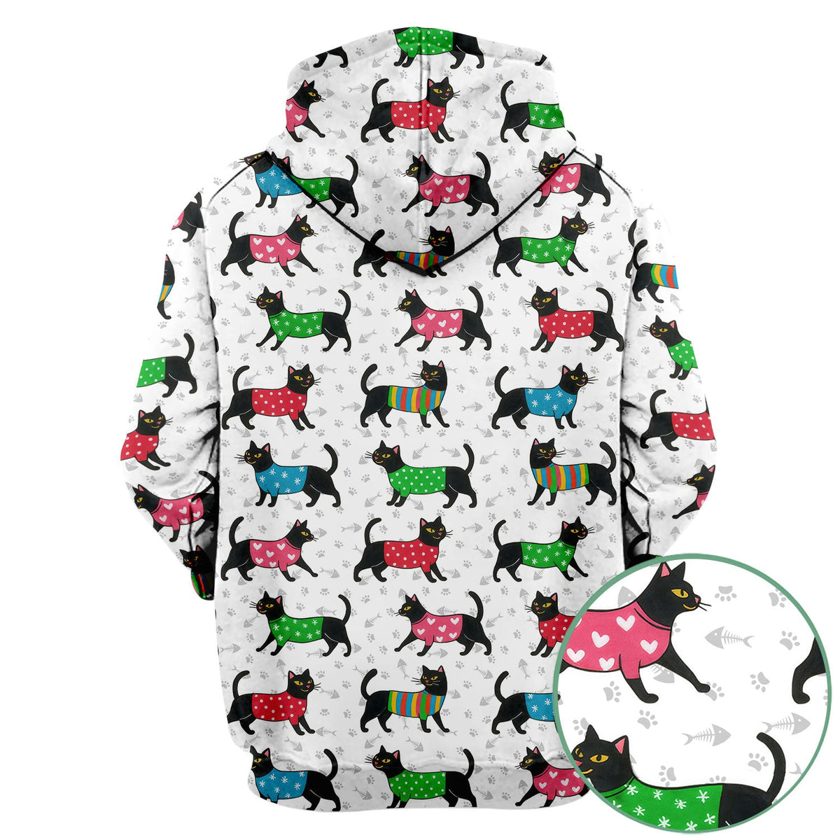 Black Kitty Nurse Scrub Top