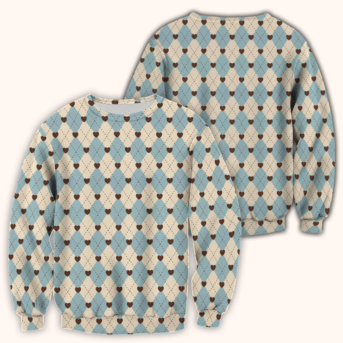 Plaid Heart Nurse Scrub Top