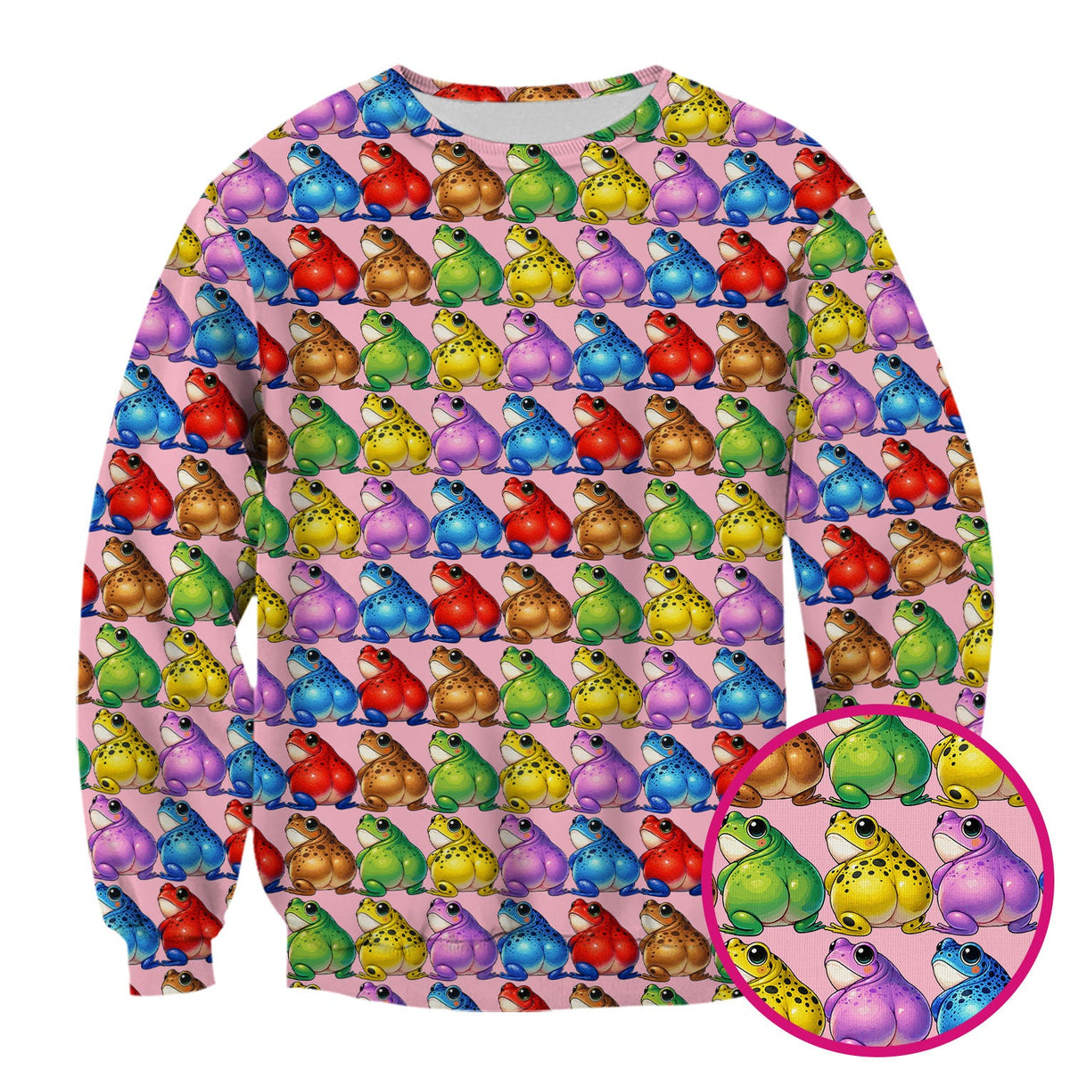 Colorful Frogs Nurse Scrub Top