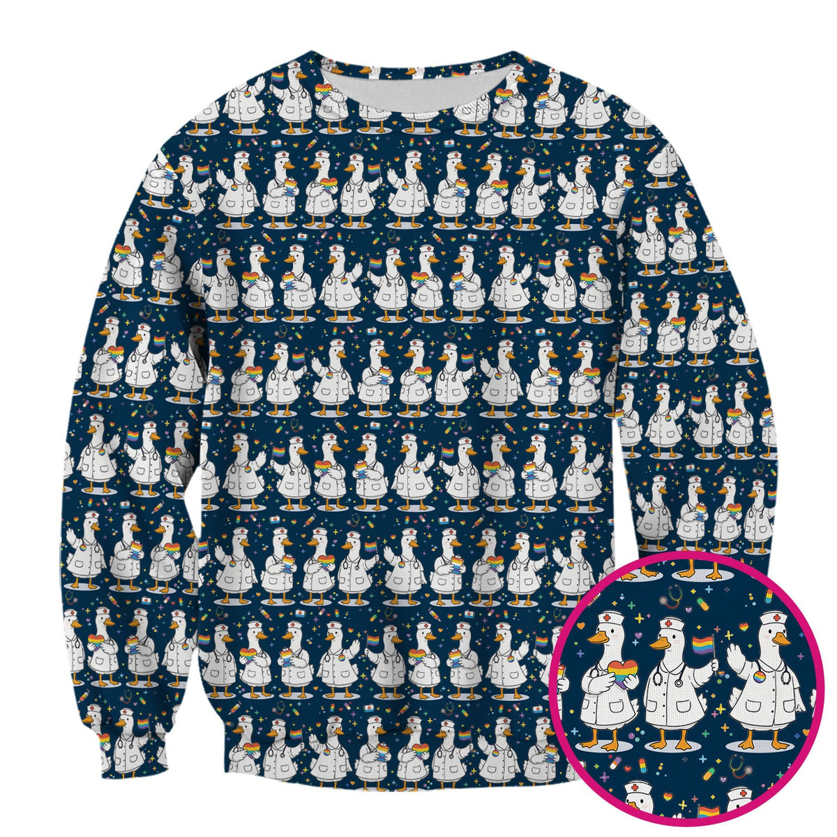Duck Pride Nurse Scrub Top