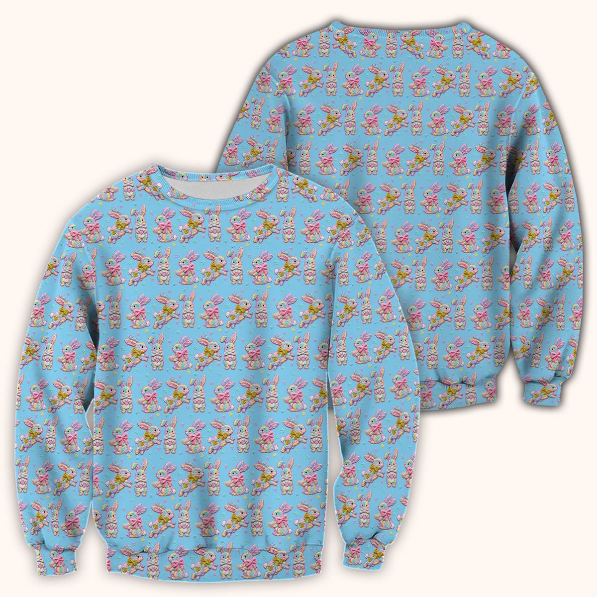 Cartoon Bunny Nurse Scrub Top - Easter Gift