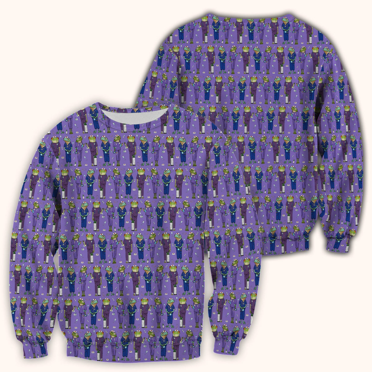 Frog Medical Nurse Scrub Top
