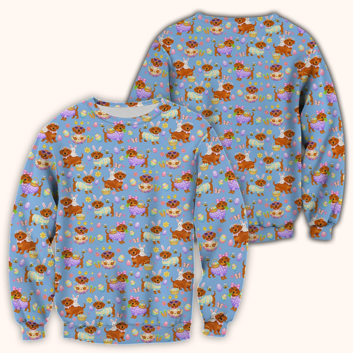 Easter Dachshund Nurse Scrub Top