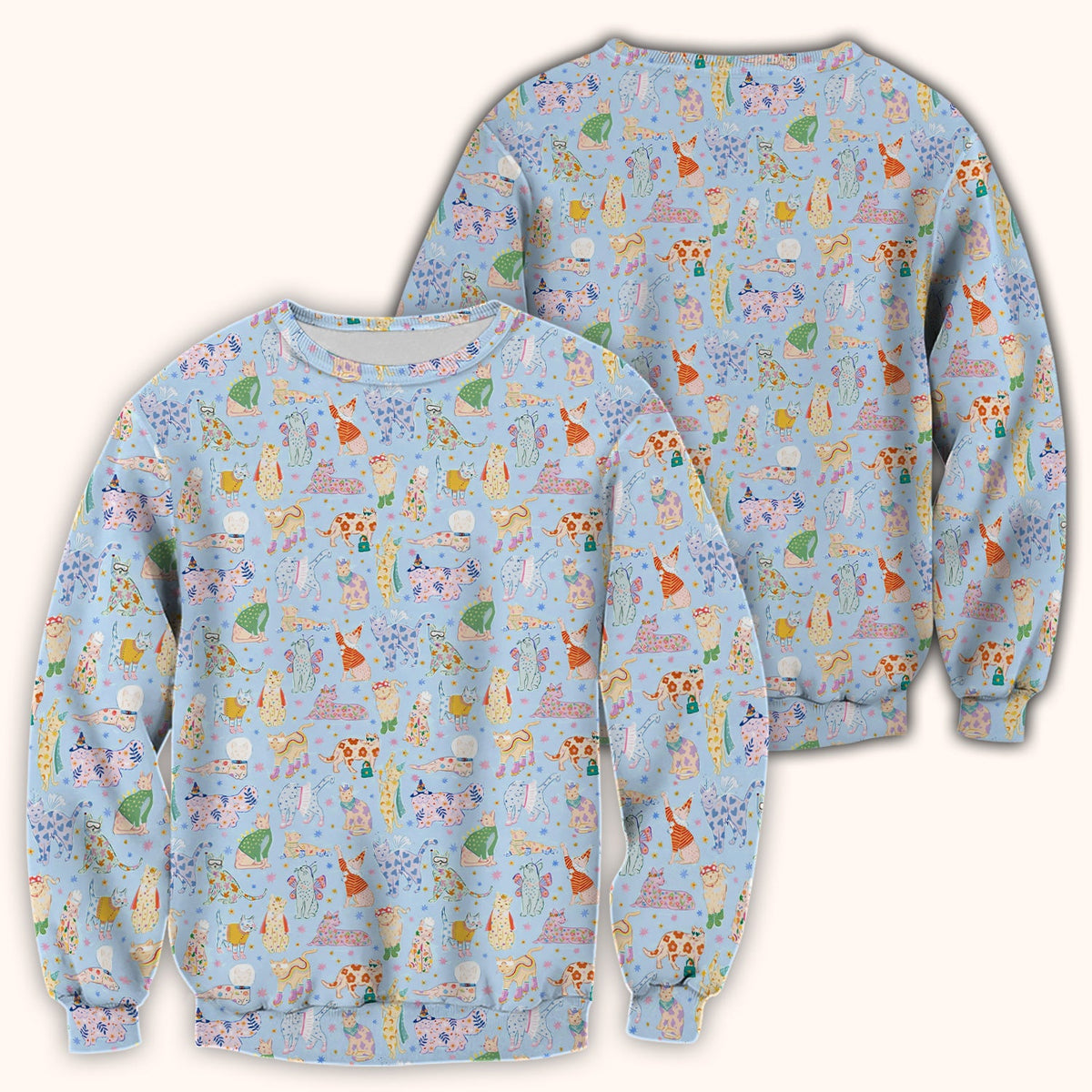 Colorful Cats Nurse Scrub Top