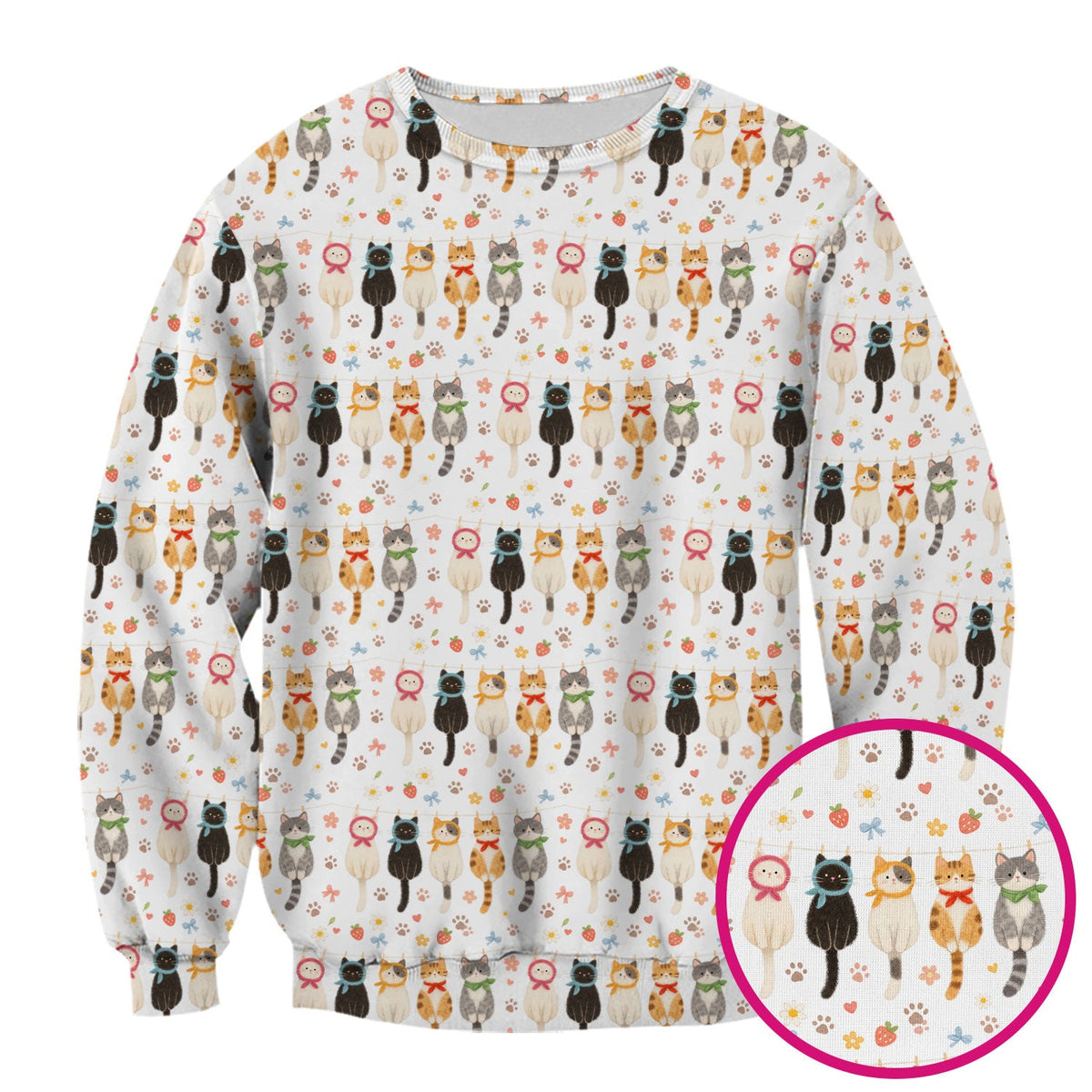 Cat Clothesline Nurse Scrub Top