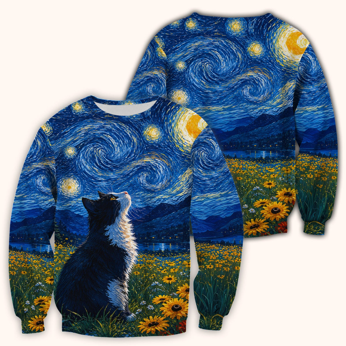 Starry Cat Veterinary Nurse Scrub Top