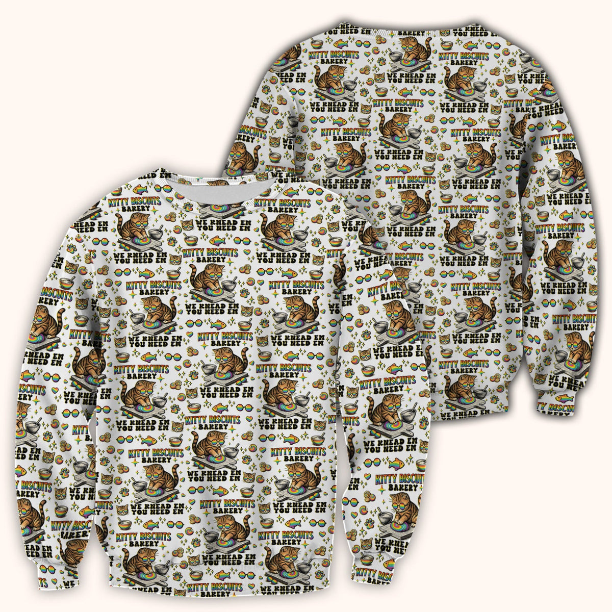 Pride Nurse Cat Baking Scrub Top