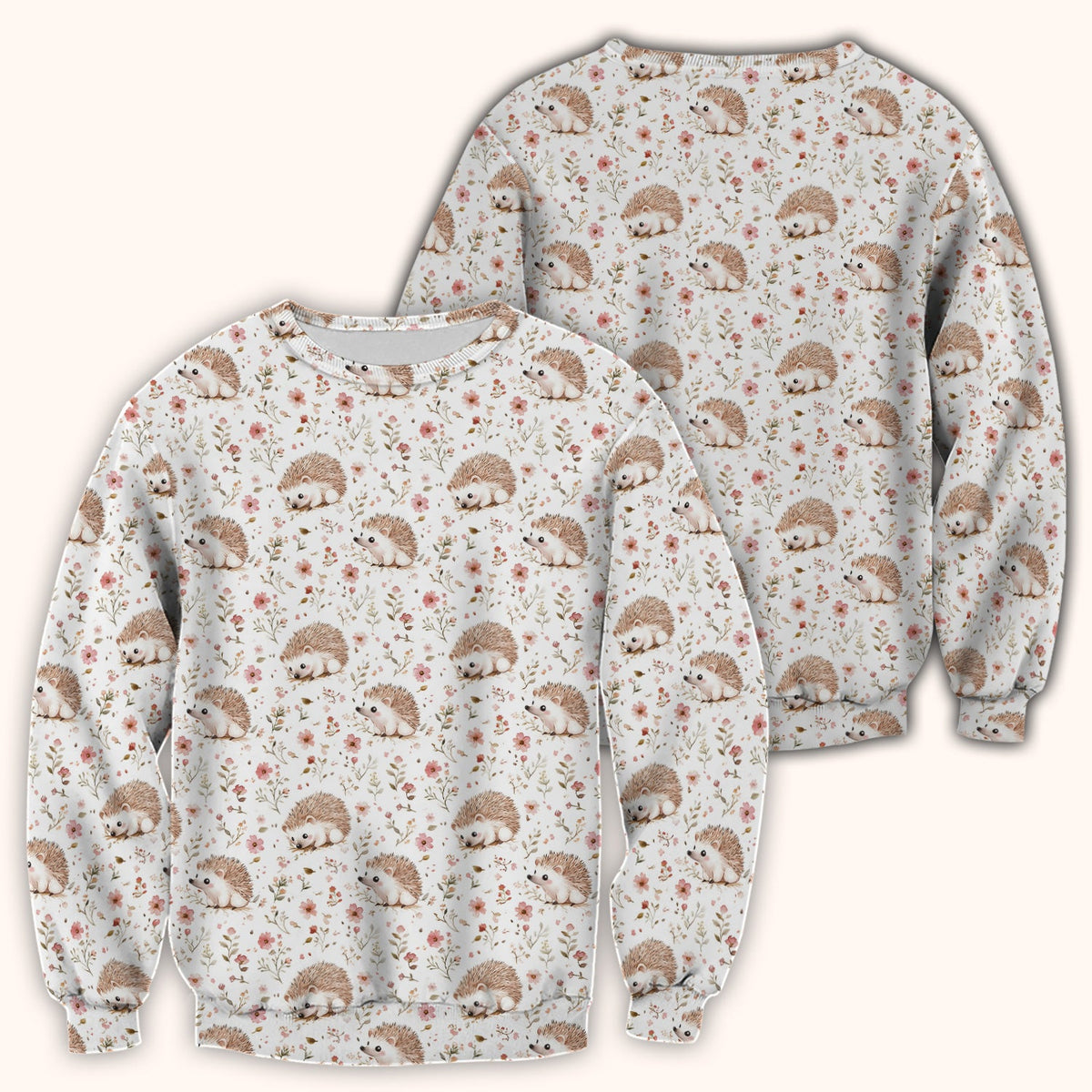 Hedgehog Wildflower Garden Nurse Scrub Top