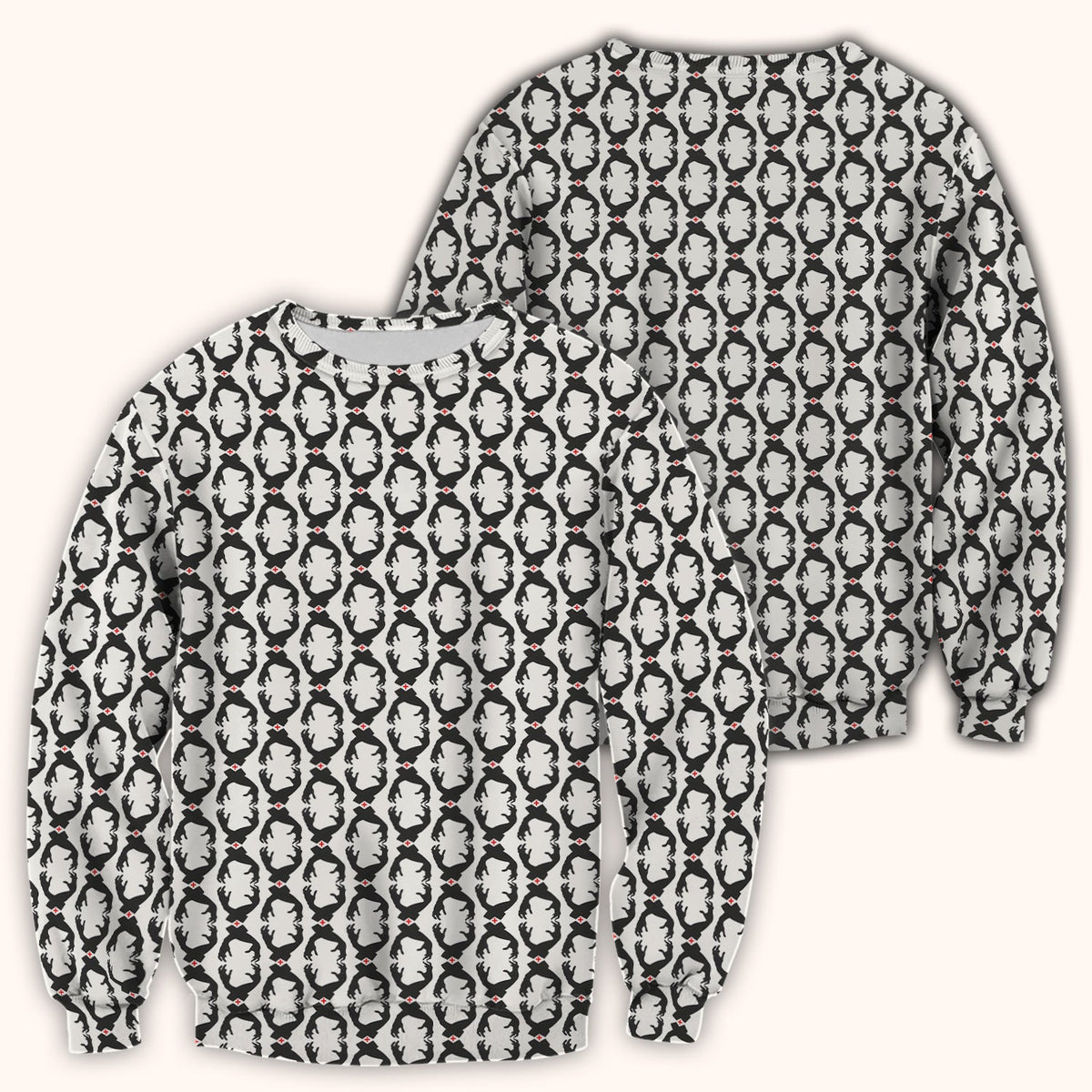 Creepy Hands Black White Red Nurse Scrub Top
