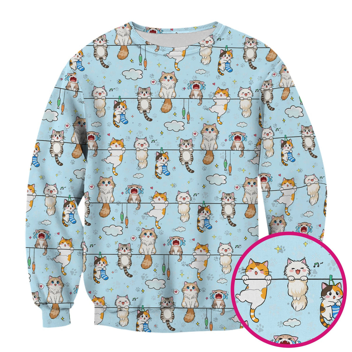 Cats With Cute Expressions Nurse Scrub Top