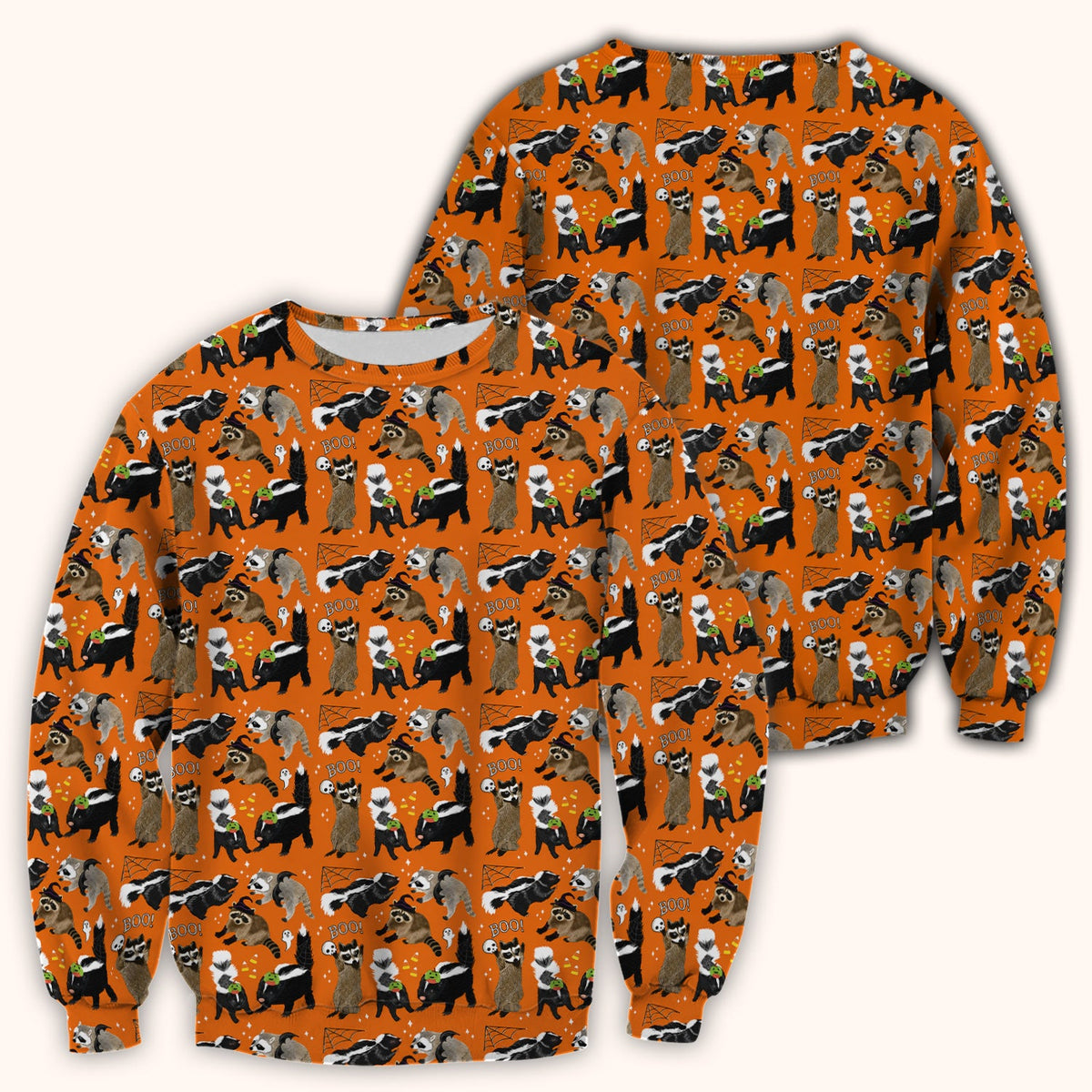 Skunk Raccoon Wildlife Nurse Scrub Top - Halloween Gift