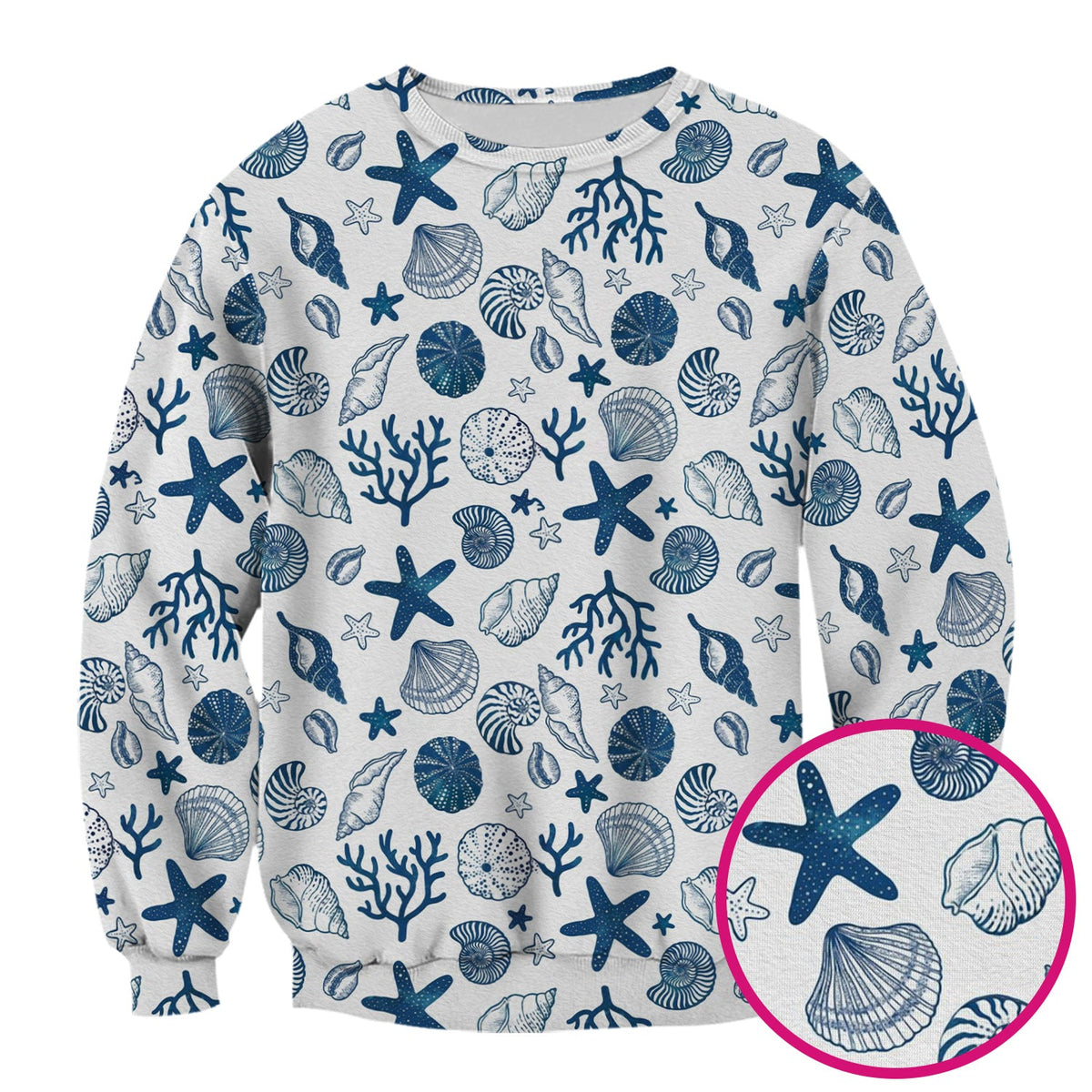 Ocean Shell Starfish Nurse Scrub Top