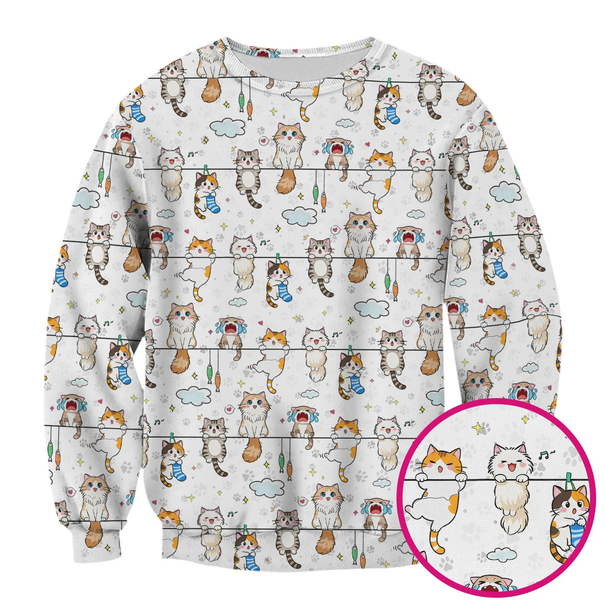 Cats With Cute Expressions Nurse Scrub Top