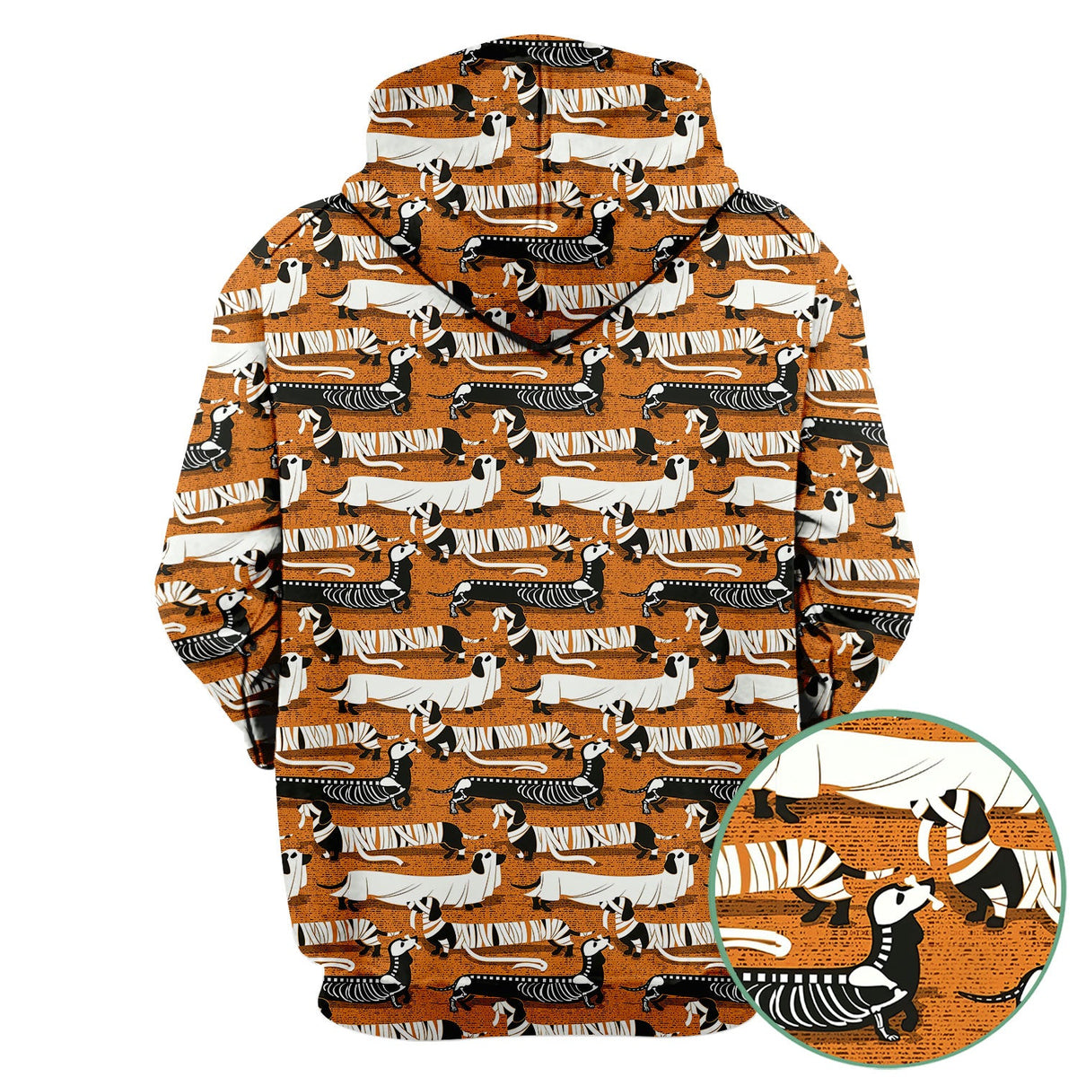 Dachshund Skeleton Nurse Scrub Top - Halloween Gift