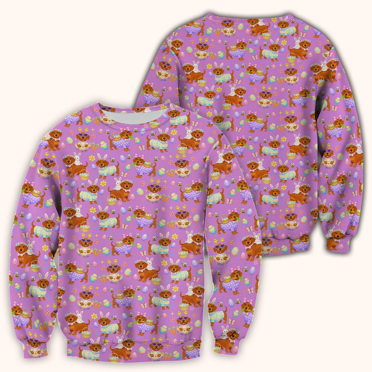 Easter Dachshund Nurse Scrub Top