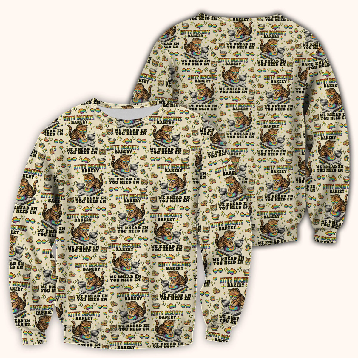 Pride Nurse Cat Baking Scrub Top