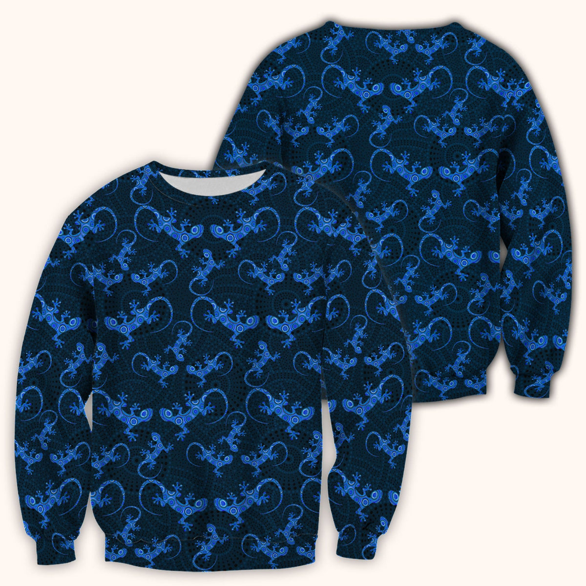 Australian Gecko Dot Art Inspired Medical Scrub Top - Women Uniform