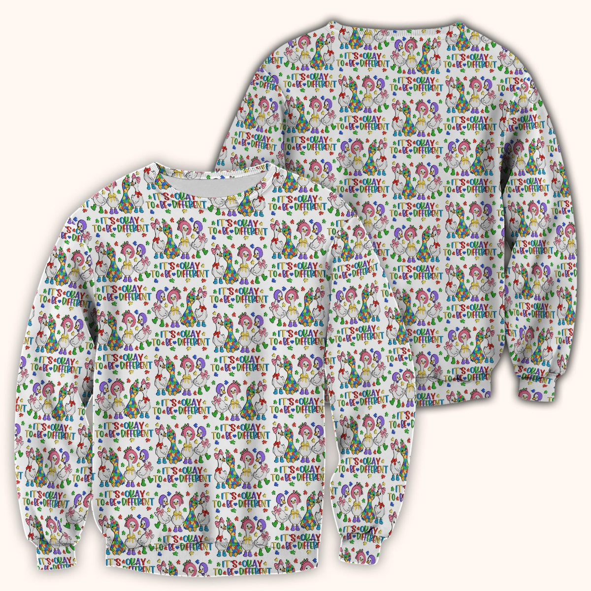 It's Okay To Be Different Duck Nurse Scrub Top