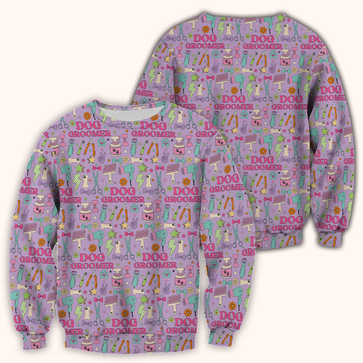 Dog Groomer Tools Nurse Scrub Top