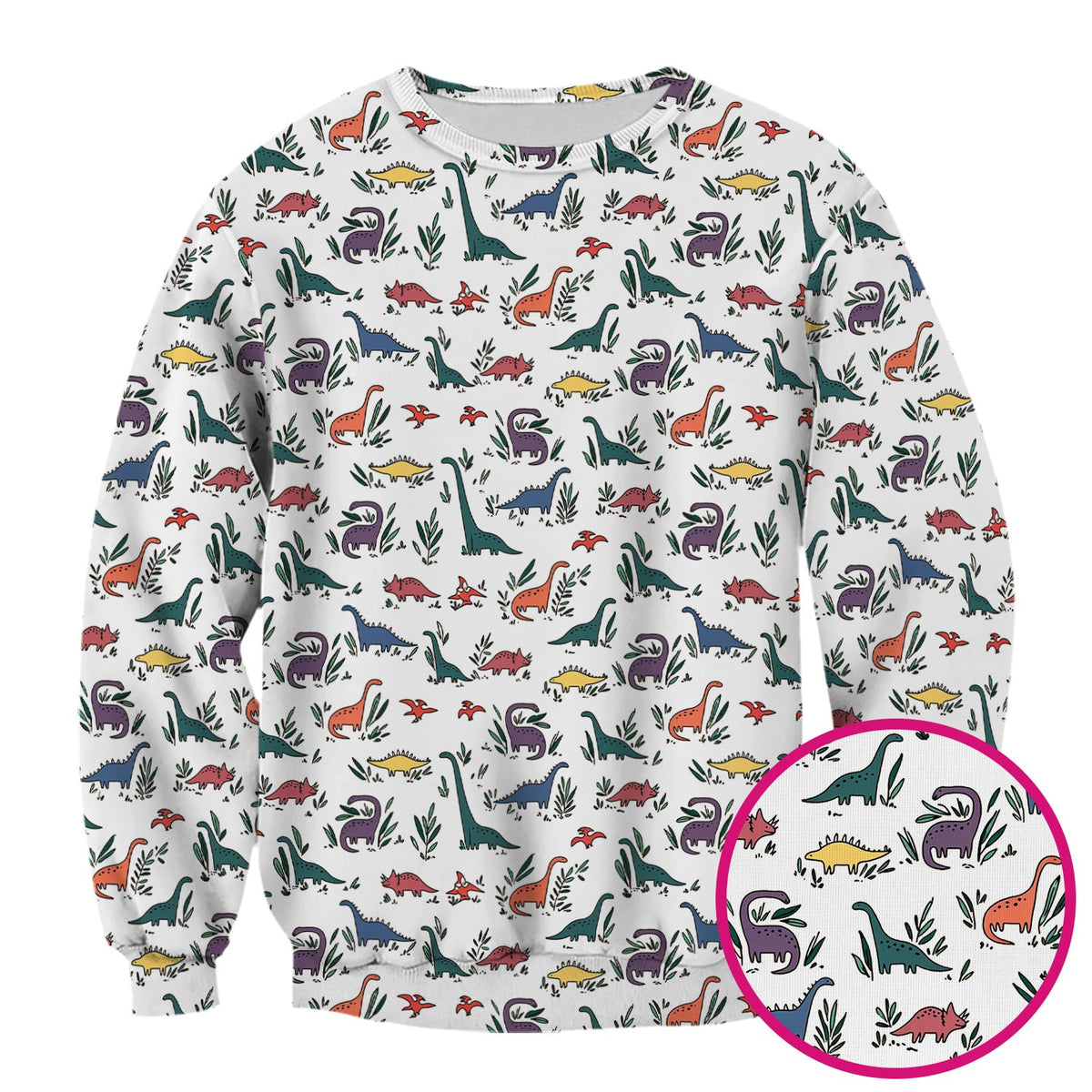 Dinosaur Leafy Garden Nurse Scrub Top
