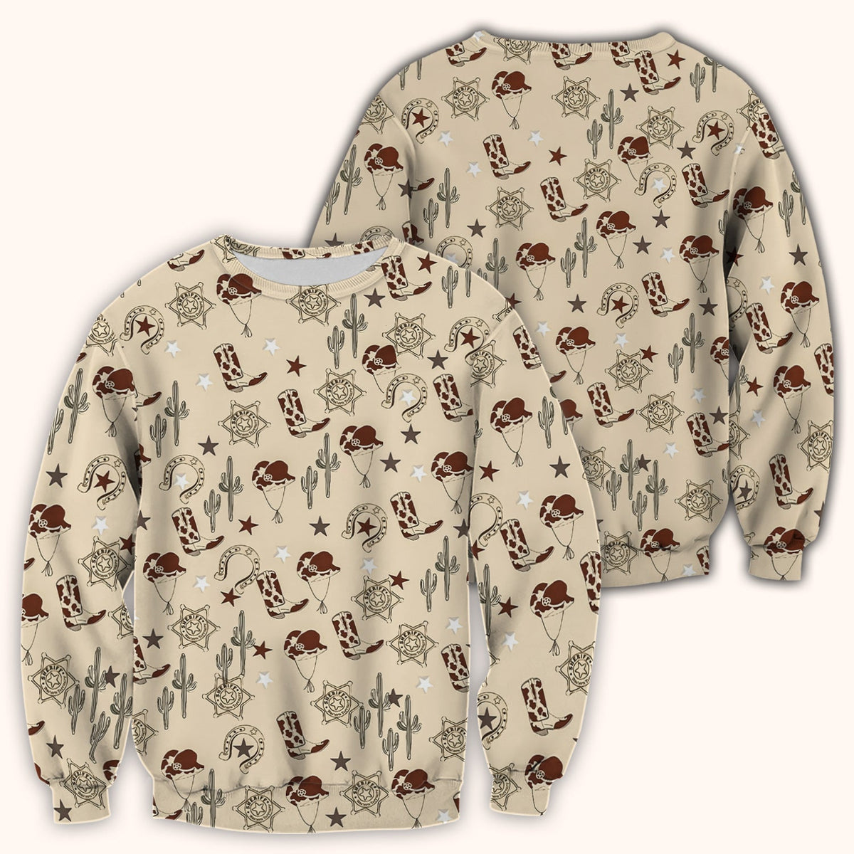 Cowboy Hats & Boots Nurse Scrub Top