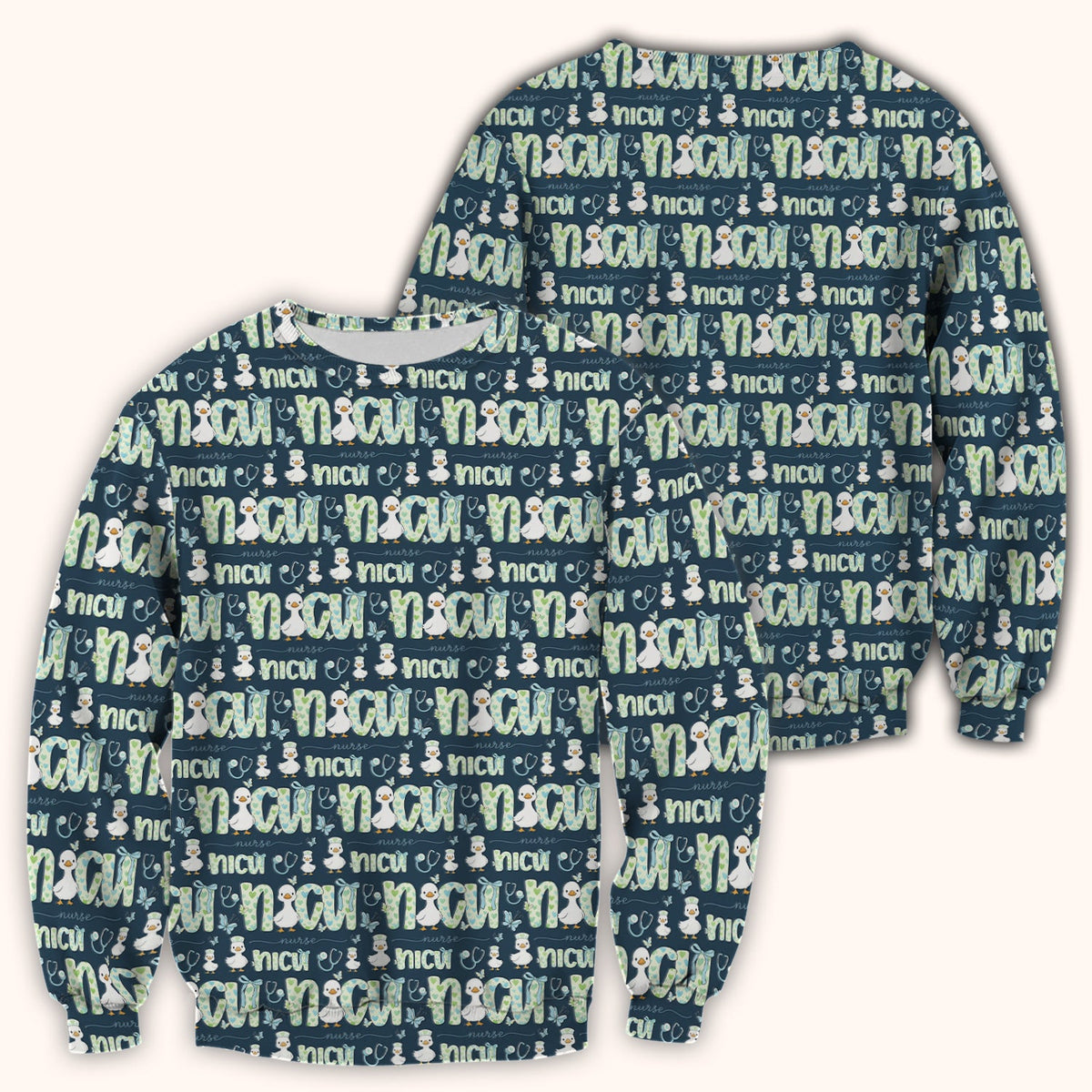 NICU Nurse Duck Scrub Top