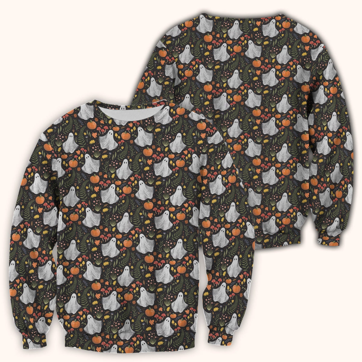 Pumpkin Woodland Nurse Scrub Top