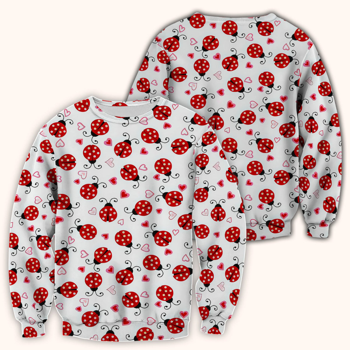Ladybug Heart Love Nurse Scrub Top