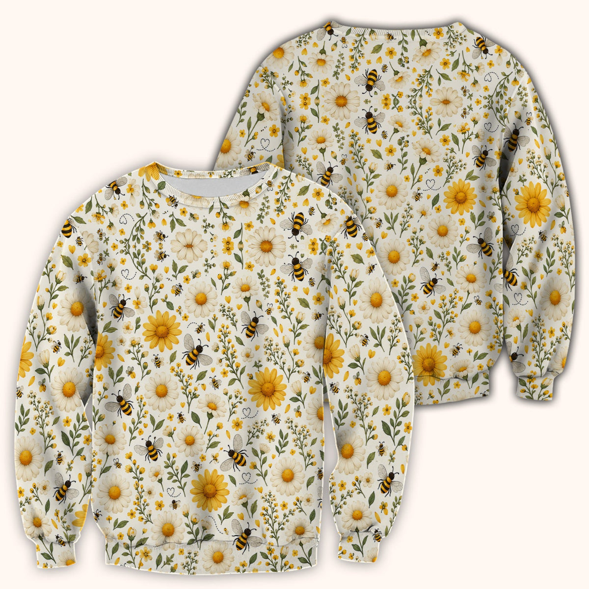 Honey Bee Daisy Nurse Scrub Top